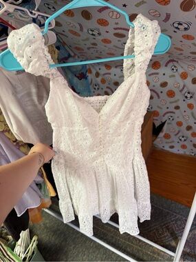 Kimchi Blue White Eyelet Ruffle Strap Camisole